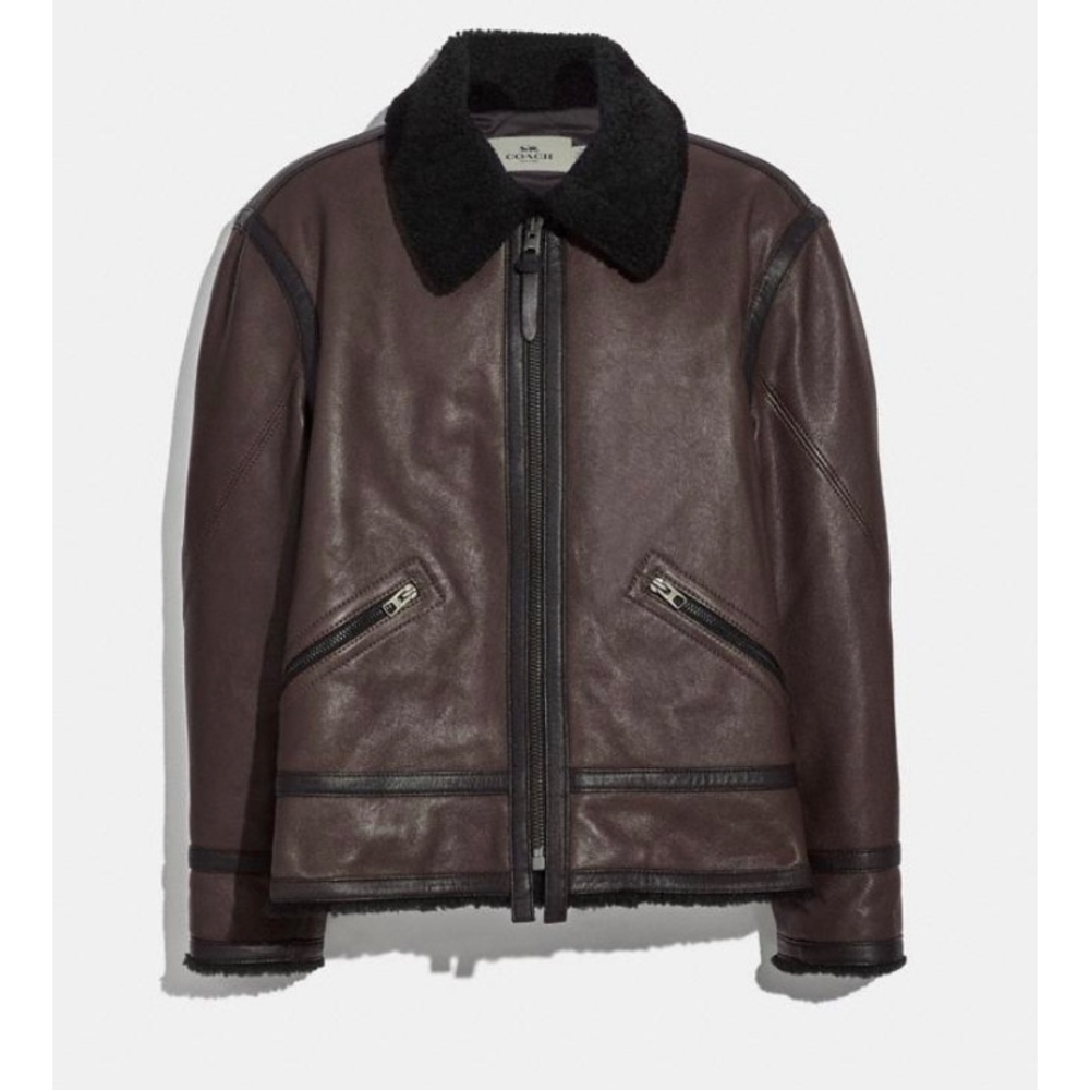 Brand new with tag! Coach aviator leather jacket
